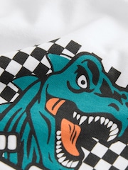 White/Green Dino Relaxed Fit Short Sleeve Graphic T-Shirt (3-16yrs) - Image 4 of 5