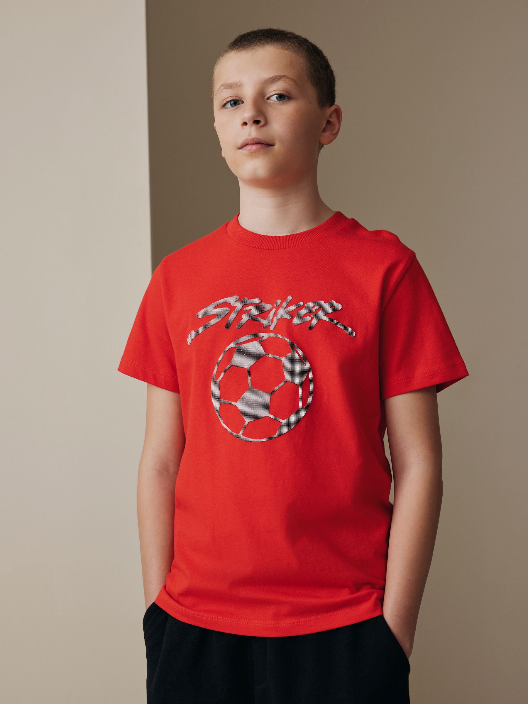 Buy Red Short Sleeve Graphic Football T-Shirt (3-16yrs) from Next USA