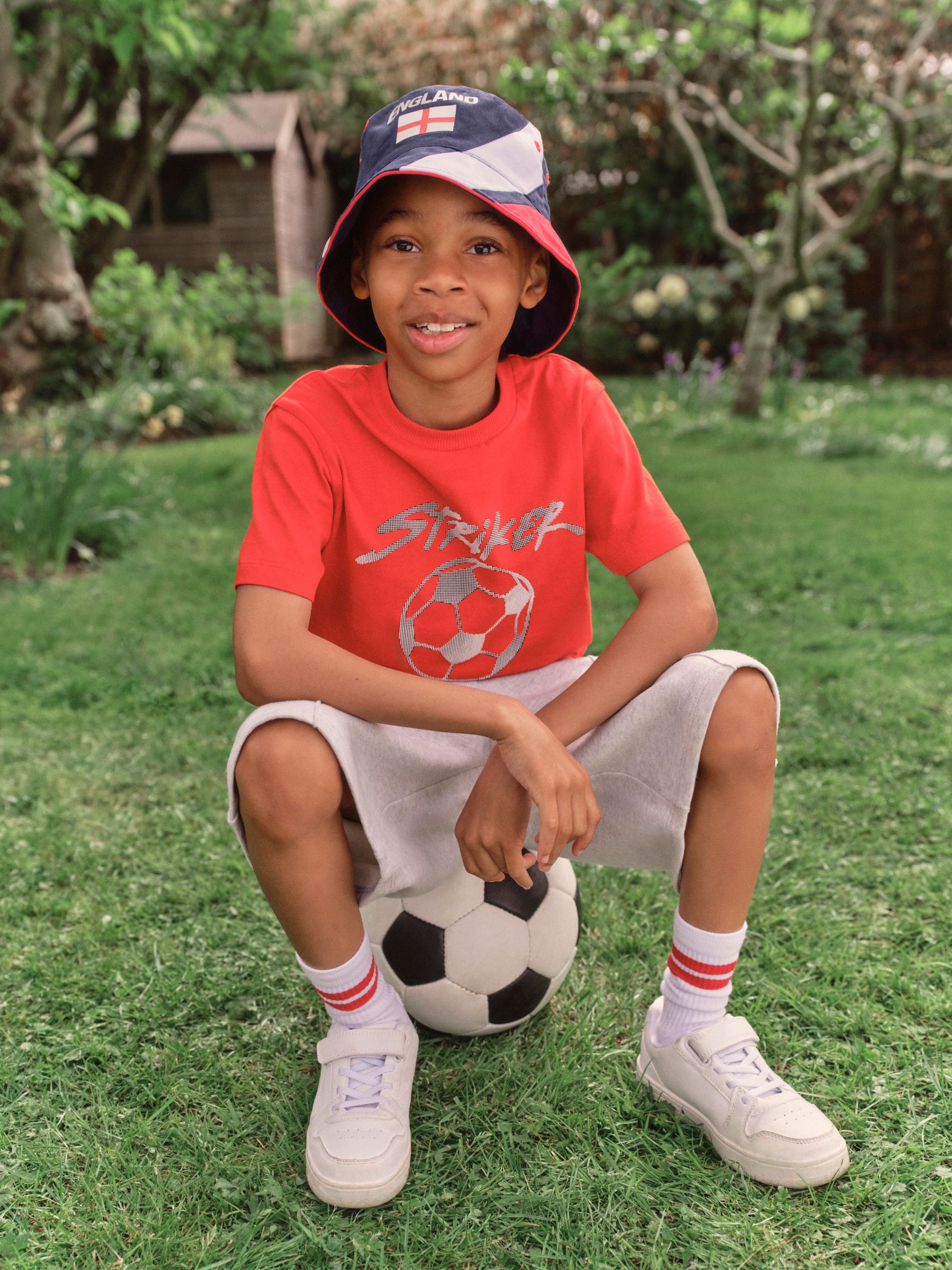 Buy Red Short Sleeve Graphic Football T-Shirt (3-16yrs) from the