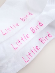 Little Bird by Jools Oliver White Pastel Rainbow Stripe Ankle Socks 3 Pack - Image 6 of 6