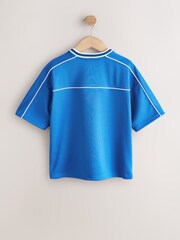 Cobalt Blue Mesh Varsity Short Sleeve T-Shirt (3-16yrs) - Image 5 of 7
