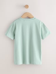 Mineral Green/Ecru Colourblock Short Sleeve T-Shirt (3-16yrs) - Image 2 of 4