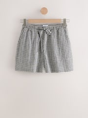 Black/White Gingham Pull On Boxer Shorts - Image 1 of 3