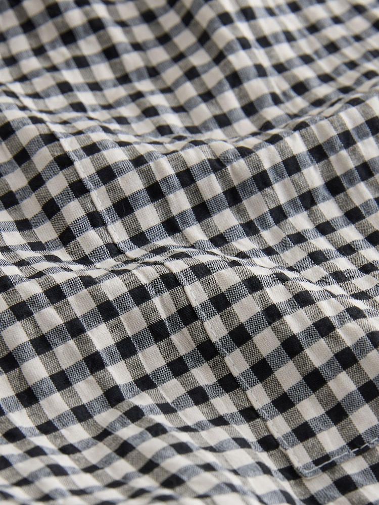 Black/White Gingham Pull On Boxer Shorts - Image 2 of 3 Black/White Gingham Pull On Boxer Shorts - Image 2 of 3