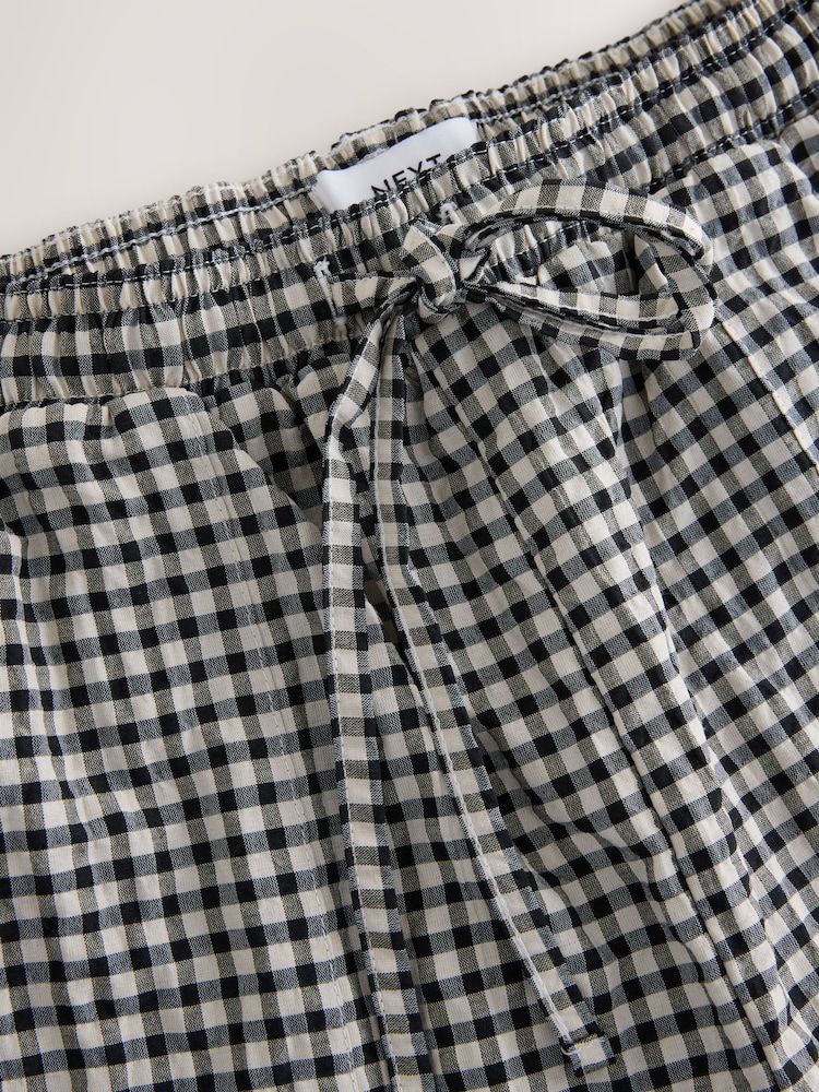 Black/White Gingham Pull On Boxer Shorts - Image 3 of 3