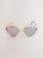 Little Bird by Jools Oliver-ის პასტელის ცისარტყელას ფორმის ბრჭყვიალა გულის ფორმის მზის სათვალე - სურათი 3 5-დან