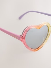 Little Bird by Jools Oliver-ის პასტელის ცისარტყელას ფორმის ბრჭყვიალა გულის ფორმის მზის სათვალე - სურათი 4 5-დან