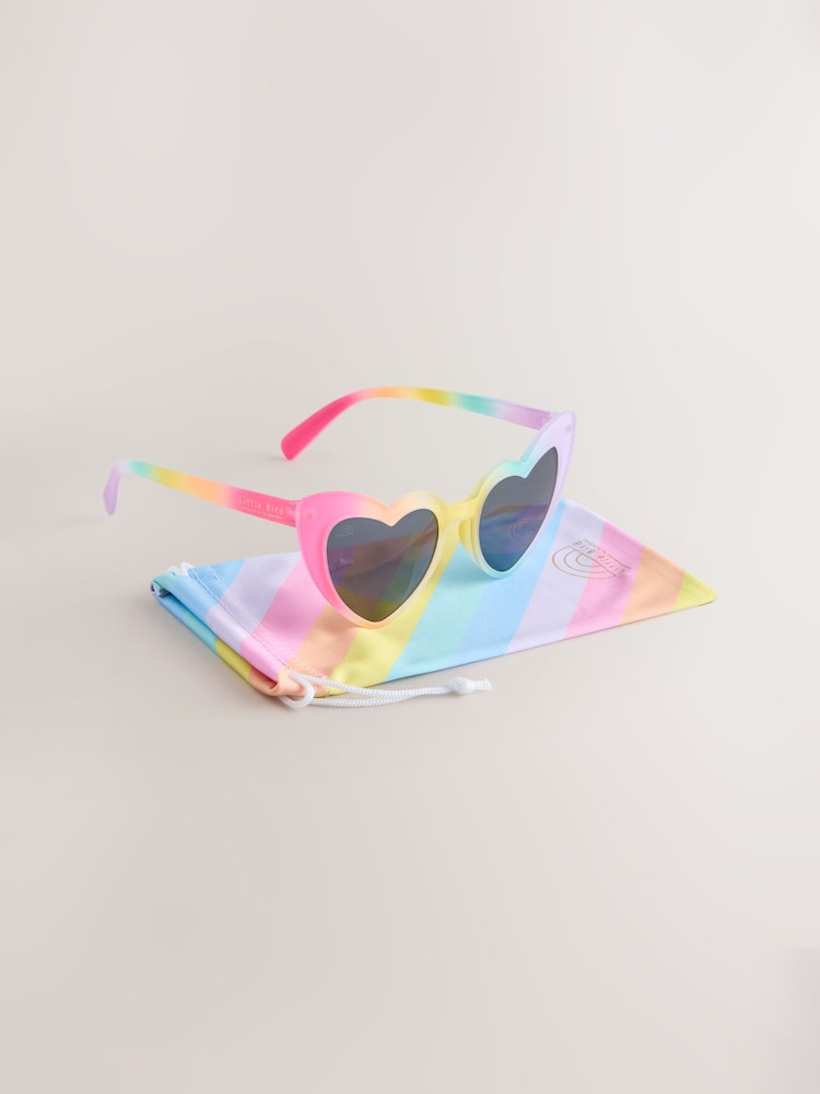 Little Bird by Jools Oliver Pastel Rainbow Heart Cat Eye Sunglasses - 圖片 1/5