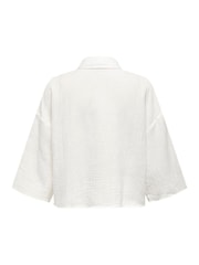 JDY 100% Cotton Cheesecloth Cropped Shirt with 3/4 Sleeves - Imagen 7 de 7