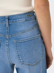 JDY Blue High Waist Wide Leg Denim Jeans With Stretch - Image 4 of 6