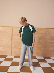 أخضر/أبيض - قميص بولو بكُم قصير بألوان متعارضة (3-16 سنة) - صورة 2 من 8