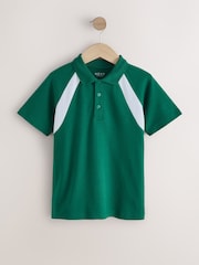 أخضر/أبيض - قميص بولو بكُم قصير بألوان متعارضة (3-16 سنة) - صورة 5 من 8