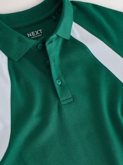 أخضر/أبيض - قميص بولو بكُم قصير بألوان متعارضة (3-16 سنة) - صورة 7 من 8