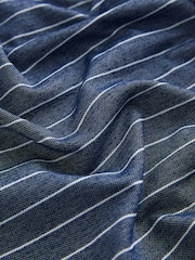 Navy/White Stripe Short Sleeve Jersey Polo Shirt (3-16yrs) - Image 8 of 9