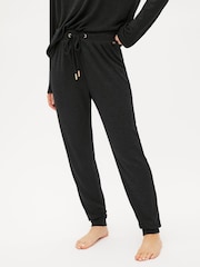 KBX Black Marie Brushed Joggers - Image 1 of 6