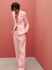 Mango Pink Blazer Boreli Suit Jacket - Image 3 of 6
