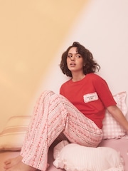 Red Graphic Short Sleeve Pyjamas - Image 3 of 12