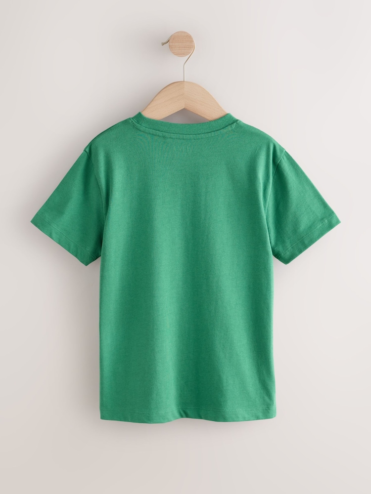 Dark Green Regular Fit Short Sleeve T-Shirt (3-16yrs) - Image 2 of 4 Dark Green Regular Fit Short Sleeve T-Shirt (3-16yrs) - Image 2 of 4
