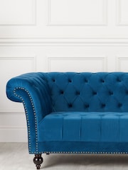 Birlea Blue Chester 2 Seater Sofas - Image 1 of 6