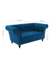 Birlea Blue Chester 2 Seater Sofas - Image 7 of 7