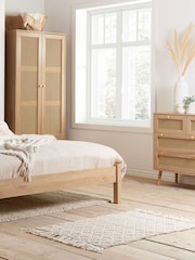 Birlea Brown Croxley 5 Drawer Rattan 7 Drawer Chest - Image 2 of 6