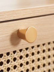 Birlea Brown Croxley 5 Drawer Rattan 7 Drawer Chest - Image 4 of 6