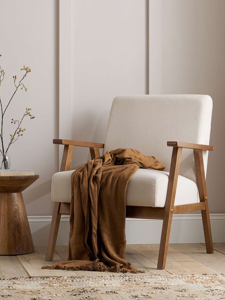 Birlea Natural Ellwood Fabric Armchair - Image 1 of 8