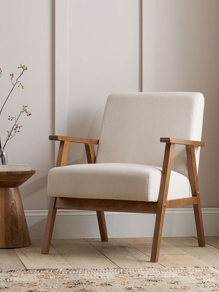 Birlea Natural Ellwood Fabric Armchair - Image 2 of 8