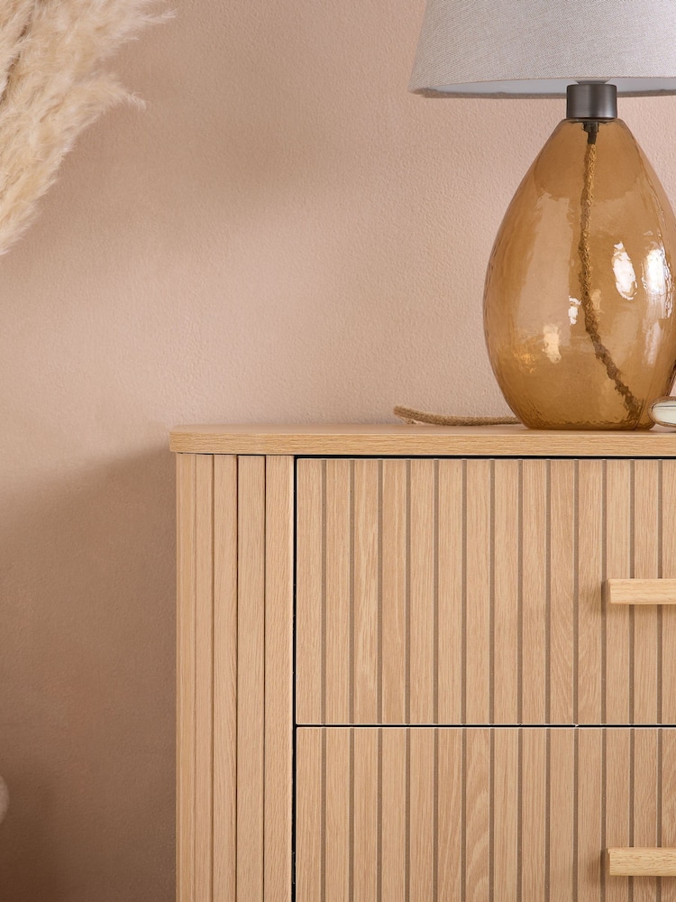 Birlea Brown Axel 6 Drawer Fluted Chest - Image 2 of 8