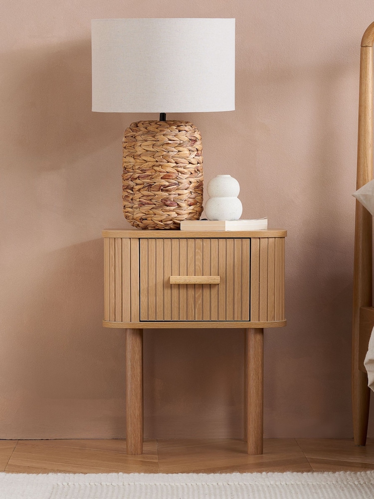 Birlea Brown Axel 1 Drawer Bedside Table - Image 1 of 5