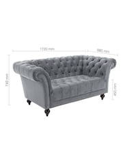 Birlea Grey Chester 2 Seater Sofas - Image 7 of 7
