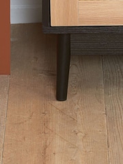 Birlea Black Croxley Double 1 Drawer Rattan Wardrobe - Image 5 of 7