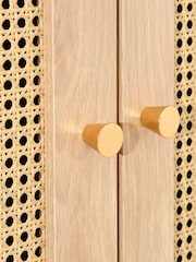 Birlea Black Croxley Double 1 Drawer Rattan Wardrobe - Image 6 of 7