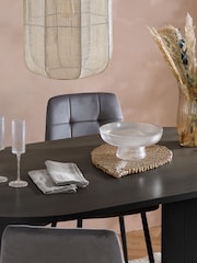 Birlea Black Axel Oval Fluted Dining Table and Chair Set - Image 4 of 6