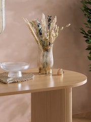 Birlea Brown Axel Oval Fluted Dining Table - Image 2 of 4