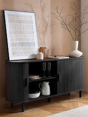 Birlea Black Axel 2 Door Fluted Sideboard - Image 2 of 12