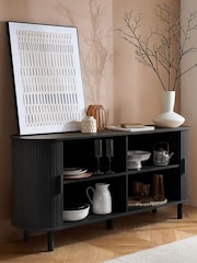 Birlea Black Axel 2 Door Fluted Sideboard - Image 4 of 12
