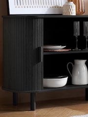 Birlea Black Axel 2 Door Fluted Sideboard - Image 6 of 12
