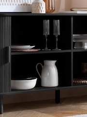 Birlea Black Axel 2 Door Fluted Sideboard - Image 7 of 12