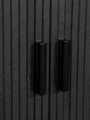 Birlea Black Axel 2 Door Fluted Sideboard - Image 8 of 12