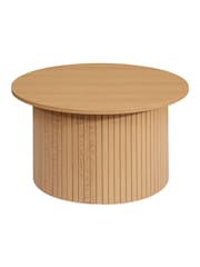 Birlea Brown Axel Round Fluted Coffee Table - Image 4 of 4