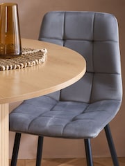 Birlea Grey Axel Fabric Dining Chairs - Image 6 of 8