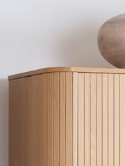 Birlea Brown Axel Double 1 Drawer Fluted Wardrobe - Image 4 of 8