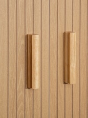 Birlea Brown Axel Double 1 Drawer Fluted Wardrobe - Image 8 of 8