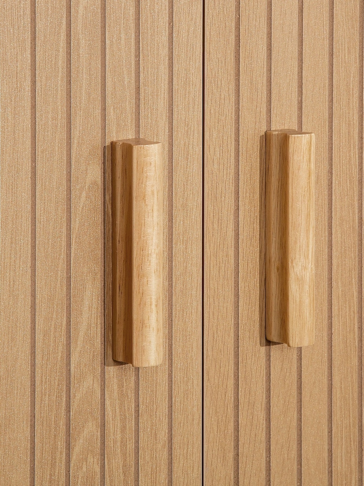 Birlea Brown Axel Double 1 Drawer Fluted Wardrobe - Image 8 of 8