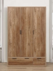 Birlea Brown Stockwell Triple, 2 Drawers Wardrobe - Image 1 of 4