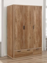 Birlea Brown Stockwell Triple, 2 Drawers Wardrobe - Image 2 of 4