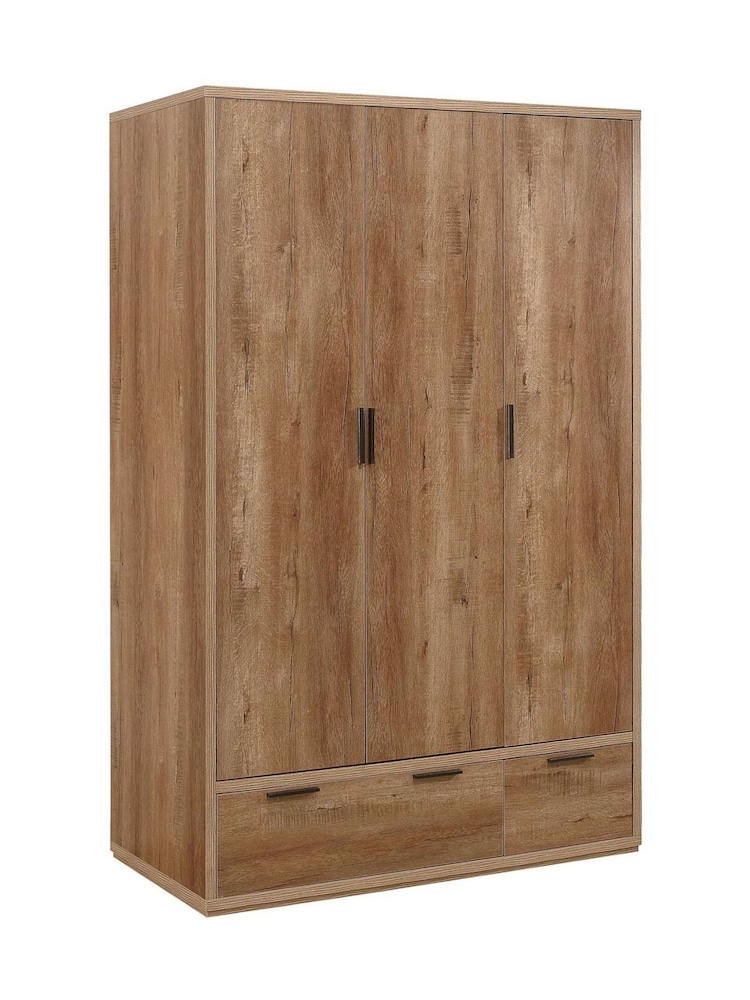 Birlea Brown Stockwell Triple, 2 Drawers Wardrobe - Image 4 of 4