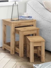 Birlea Brown Compton Nest of Tables - Image 1 of 3