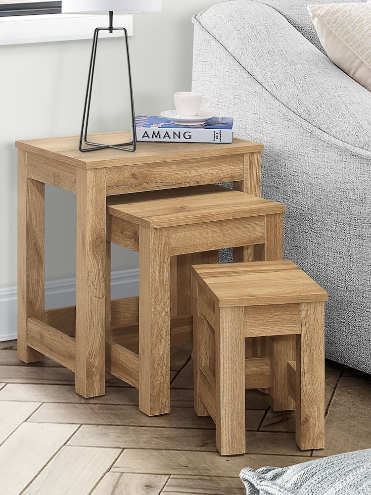 Birlea Brown Compton Nest of Tables - Image 1 of 3